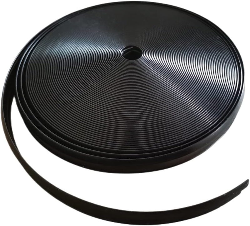 ADKUN 1" RV Vinyl Trim Molding Insert Black,for RV Camper Travel Trailer Screw Cover Gutter Corner Channel Outside Seam roof Edge Track Heavy Duty Trim (50 ft) - Image 1
